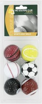 BRAND FUSION Golfistas Palo Novedad &#39;SPORTS&#39; GOLF BALLS (6) - $16.67