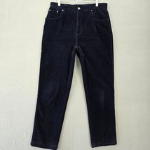 Bill Blass Blue Navy Pants Stretch Velvety Corduroy Straight Leg Chino W... - £9.49 GBP