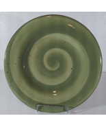 HAUSENWARE GREEN SWIRL TWIST Pattern Retired SALAD PLATE Replacement 9&quot; -7 - $230.34 MXN