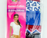 Fruit Of The Loom String Bikini 100% Cotton Size 5 Vintage Y2K Hearts La... - $48.33