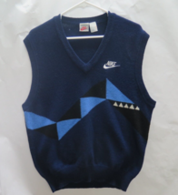 Nike Vtg Golf Tennis Wool Sweater Vest Gray Tag Sz L Mcenroe Tiger Rare - $142.45