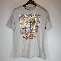 Street Fighter Mens Shirt XL Character Select Short Sleeve Gray Casual - £10.14 GBP