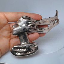 Mermaid Brooch Pin Jewelry 1980s Big Sterling Silver Electroform Brooch Pin - $485.38