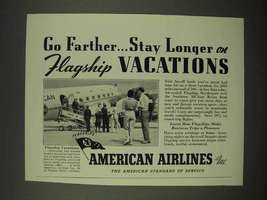 1938 American Airlines Ad - Flagship Vacations - £14.78 GBP