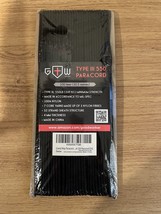 Black Paracord 100 ft Type III Paracord 550-4mm Nylon Rope Mil-Spec para... - £13.90 GBP