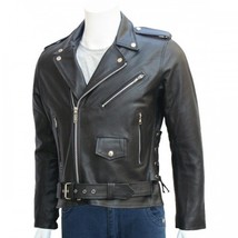 Arnold Schwarzenegger Terminator Biker Leather Jacket Terminator Motorcycle Bike - £118.44 GBP