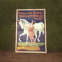 Mary Wirth- &quot;The Greatest Bare Backrider of All Time&quot; Ringling &amp; Barnum Poster - £30.58 GBP