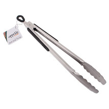 Stainless Steel Tongs with Rubber Grip &amp; Locking Ring - 30cm - £18.02 GBP