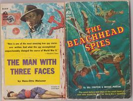 Man With Three Faces &amp; Beachhead Spies 1950s WWII spies - £10.42 GBP