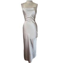Gold Satin Strappy Back Cocktail Dress Size Small - £35.61 GBP