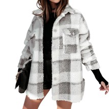 2022 Autumn Winter Lamb  Coat Women&#39;s Jacket Fleece Shaggy Warm Oversized ry Ove - £168.88 GBP