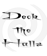 Deck the Halls Font 2smp-Digital ClipArt-Gift Tag-T shirt-Holiday-Scrapbook - $5.00
