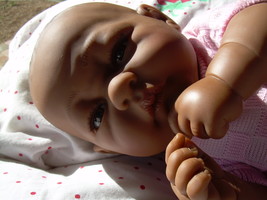 New born doll , made in Spain , black doll , African doll , European made  - $110.00