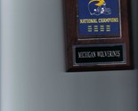 MICHIGAN WOLVERINES CHAMPIONSHIP PLAQUE FOOTBALL NCAA NATIONAL CHAMPS - $4.94