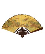 ASIAN VILLAGE FAN 13&quot; Large Folding Hand or Wall Fan Classical Chinese L... - €11,19 EUR