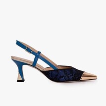 The Bali Sax Blue Leather Slingback Women Sandal image 5