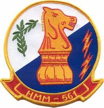 4.5&quot; Marine Corps HMM-561 Pale Horse Helicopter Squad Embroidered Jacket Patch - £23.17 GBP