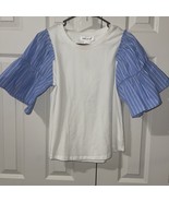 Bailey 44 Bell STRIPED SHORT Sleeves Sz S NEW - $109.83 CAD