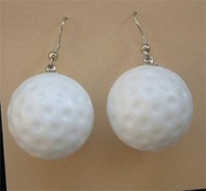 Huge Funky Golf Balls Earrings Funny Golfer Game Charm Retro Costume Jewelry-BIG - £4.69 GBP