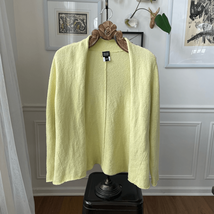 Eileen Fisher Citron Yellow Shawl Collar Cardigan Sweater S - $535.68 MXN