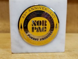 Vintage NOR PAC 25th Anniversary 1948-73 Marble Paperweight by Paperweights Inc  - £28.11 GBP