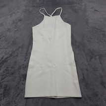 Primi Dress Womens M White Plain Sleeveless Halter Neck Criss Cross Back Outwear - £23.79 GBP