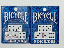 2 Packs - Bicycle DICE 5 Count Set NEW 5/8”  10 Total | Free Ship - $8.95