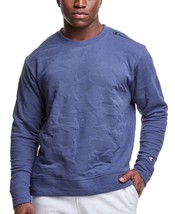 Champion Men&#39;s Textured Sport Layering Crew Sweatshirt Classic Sky Blue-Medium - £31.89 GBP