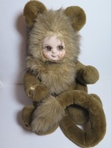Vtg 80s Dandi Lion Big Eye Plush Doll 21&quot; Handmade Limited Ed Rushton Kamar Rare - £224.23 GBP