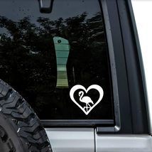 Heart with Flamingo Vinyl Decal Sticker - Custom Truck Bumper Window Lap... - $109.18 MXN