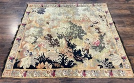Antique French Tapestry 6x5 European Handmade Aubusson Weave Vintage Tapestry - £3,663.77 GBP