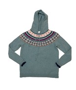 Tabitha Webb Knit Pullover Hoodie Hooded Sweater Wool Blend Fair Isle Si... - £36.57 GBP
