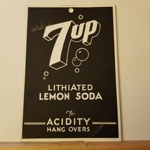 Super Rare 1930s 7up hanging sign lithiated lemon soda acidity hang overs  - $344.67