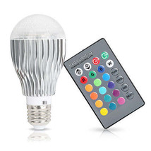 9W LED Light Bulb E27 RGB Lamp Bulb 16 Colors Changable 24-key IR Remote Cont... - £26.43 GBP