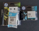 GENUINE HP 21 HP 22 Ink Cartridge 2 Pack for Deskjet 3910 Officejet Exp.... - $20.56