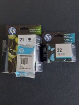 GENUINE HP 21 HP 22 Ink Cartridge 2 Pack for Deskjet 3910 Officejet Exp.... - $20.56