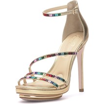 Jessica Simpson Women Ankle Strap Platform Sandals Embla Size US 10M Gold - £34.02 GBP