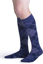 SIGVARIS Microfiber Shades Calf-High Socks CT 20-30mmHg Purple Argyle - $42.02