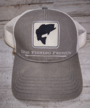 Simms Fishing Products Fish Patch Mesh Snapback Trucker Hat Cap w/ Fly Gray - £7.05 GBP