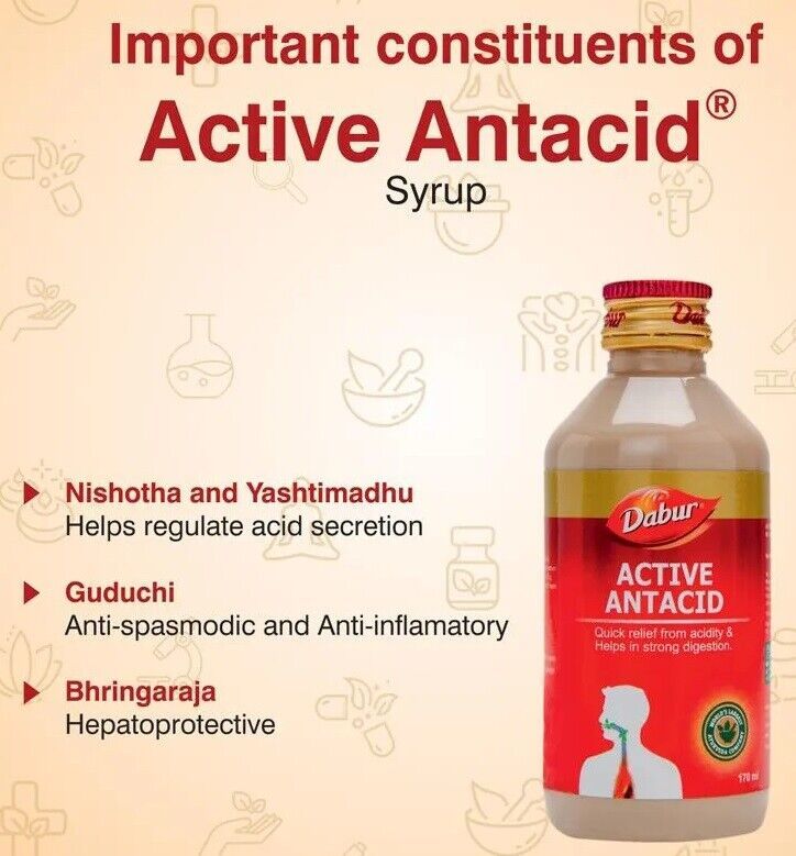 Dabur Active Antacid Relief In Acidity Effectively & Helps In Strong Digestion Herbal Remedies