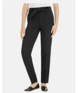 Hilary Radley Ladies&#39; Tie Front Pant Slim Leg + Removable Belt Sz 2 BLAC... - £15.63 GBP