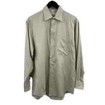 Joseph Abboud Beige Combed Cotton Long Sleeve Button Down Shirt 15 1/2 - $14.22