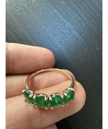 585 14K RG Stamped Rose Gold Green Gemstone Size 7 Ring - $911.17 MXN