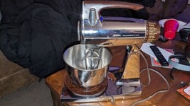 Vintage Chrome Sunbeam Mixmaster 12 Speed Stand Mixer 100-86659 Stainles... - £62.31 GBP