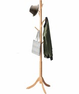 Freestanding Bamboo Wood Coat Stand With 8 Hooks, 3 Adjustable Size, No ... - $738.46 MXN