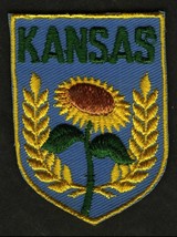 Vintage Kansas Embroidered Cloth Souvenir Travel Patch - £7.86 GBP