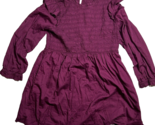 Gap Women’s Long Sleeve Purple Dress Ruffled Pockets Shirred Size XXL St... - $16.82
