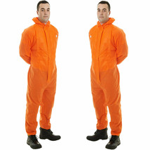 SMS SUPERTEX Disposable Coverall/Overall w/ Hood Orange 3XL Chest 56&quot;+ (ww2) - £17.33 GBP