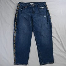 Knox Rose 12 Slim Taper Tribal Outseam Medium Wash Stretch Denim Jeans - £19.90 GBP