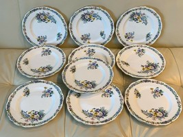 Roslyn Fine Bone China Garland Pattern Salad Plates 7 7/8” Set of 10 - £78.24 GBP